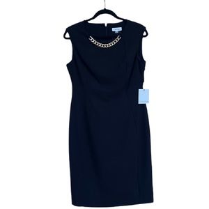 Calvin Klein Black Dress with Gold Accent
